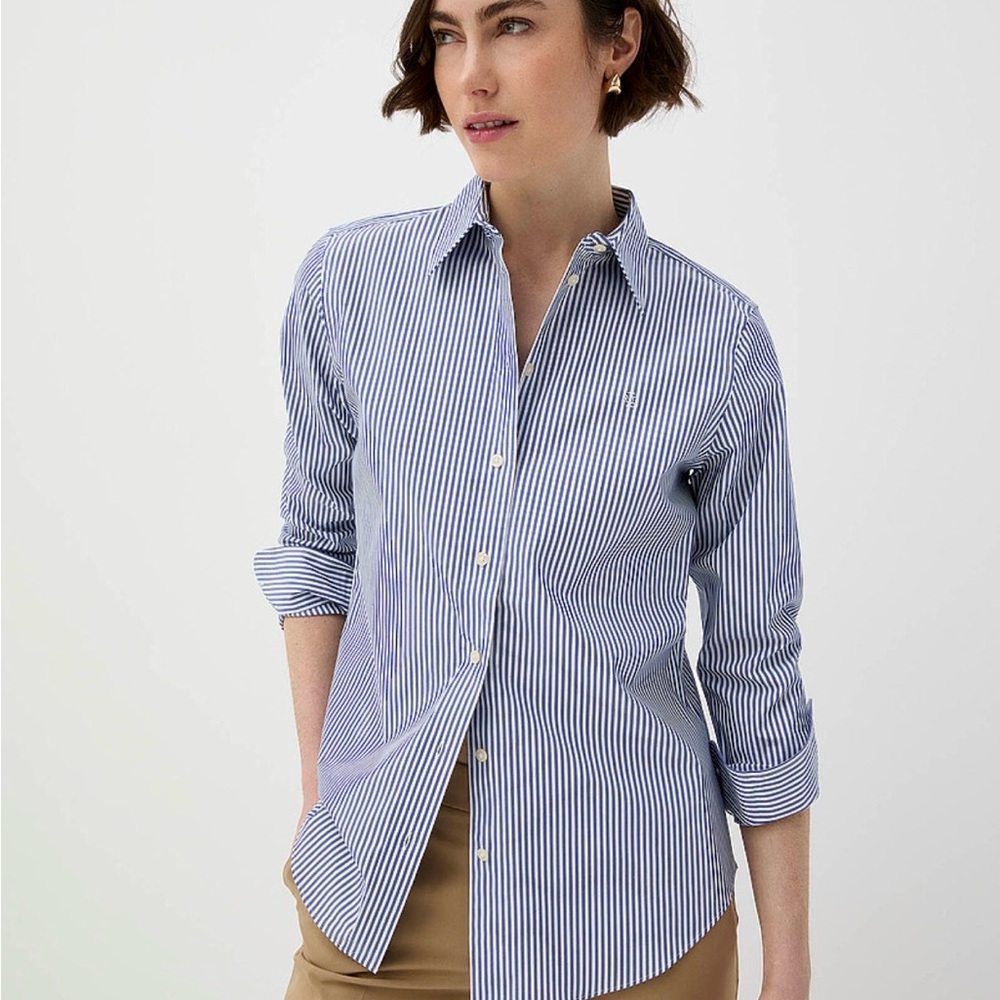 Sunday Best Blue and White Striped Button-Up Shirt